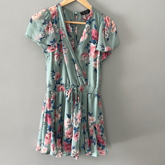 Trixxi Pants - Sage Floral Romper